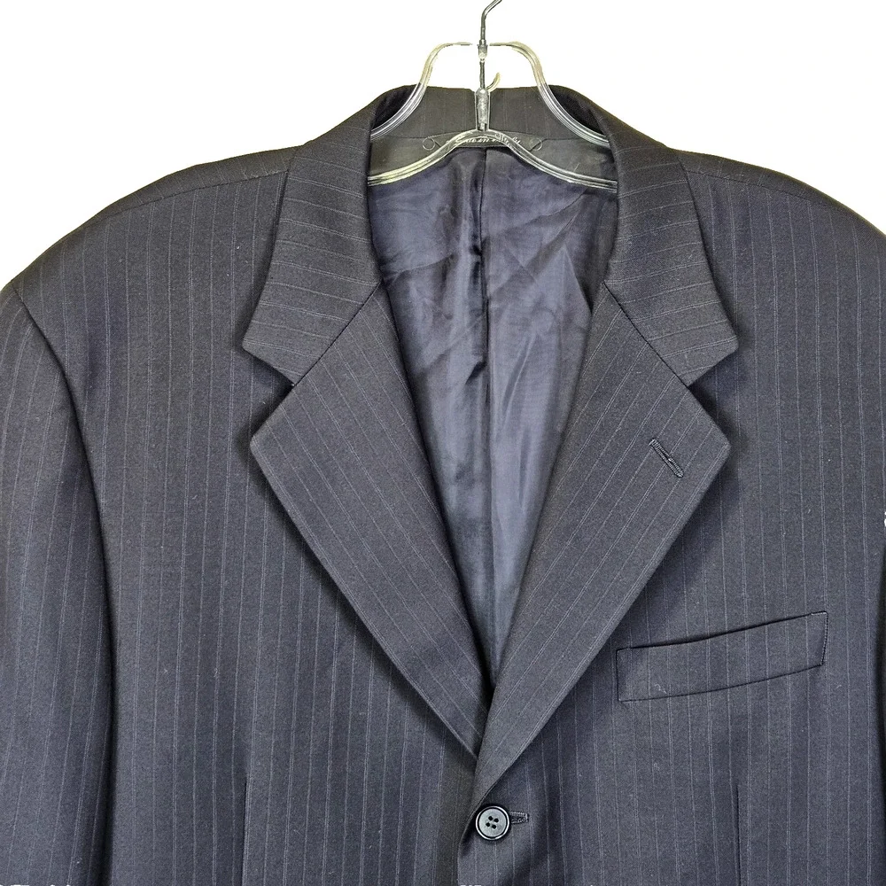 Canali Blazer Mens 42R Black Super 120s Luxury Italian Wool Suit Jacket Designer